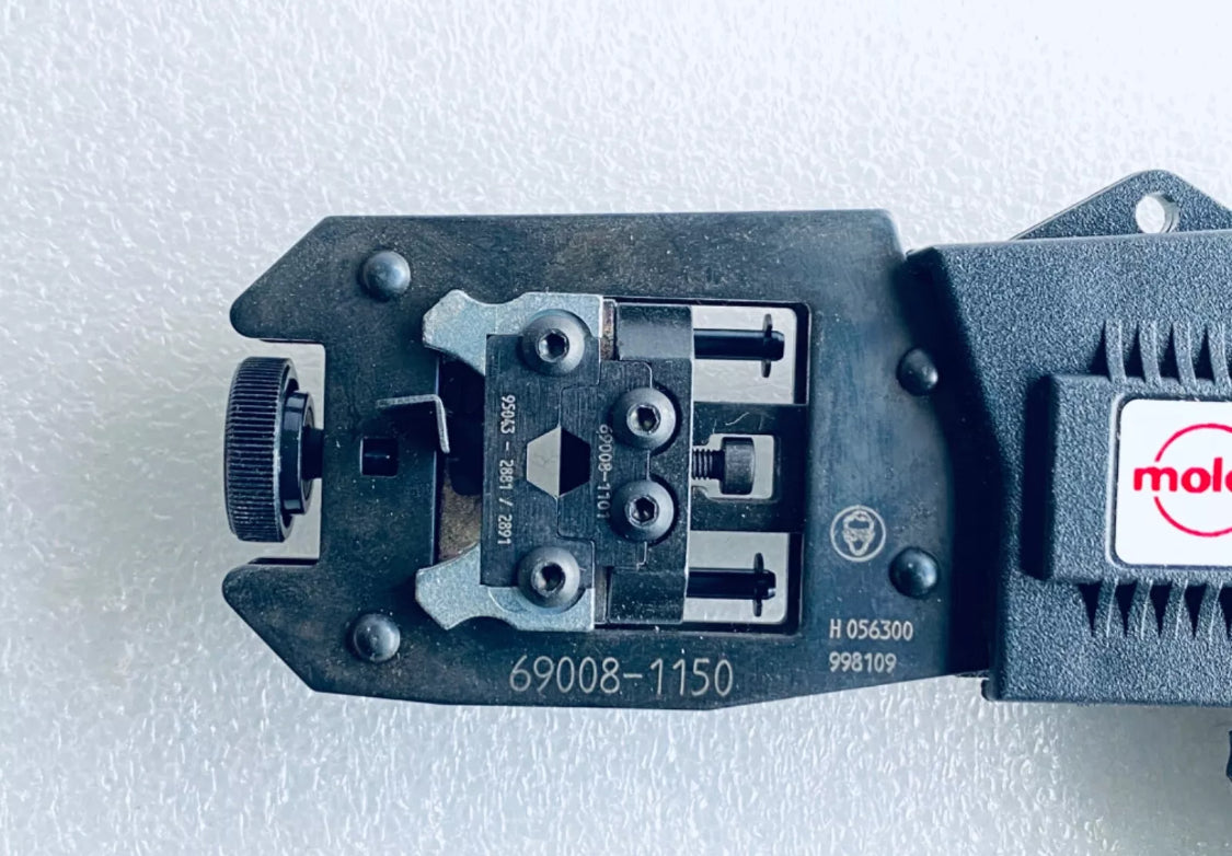 new Other Molex 69008-1100 Parallel Action Hand Crimp Tool For Cat 5 Shielded Plug, Black