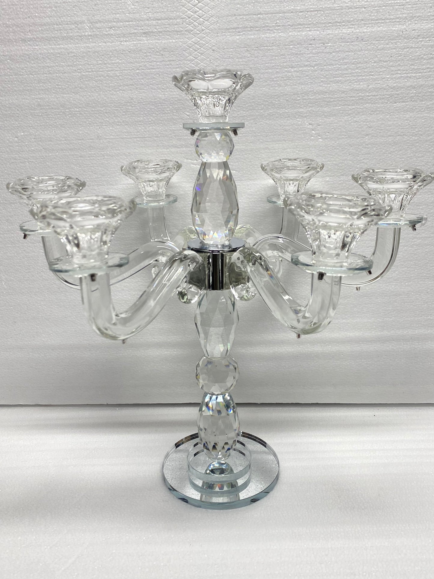 new Other Allgala Crystal Candle Holder Taper Candlestick Candelabra Centerpiece
