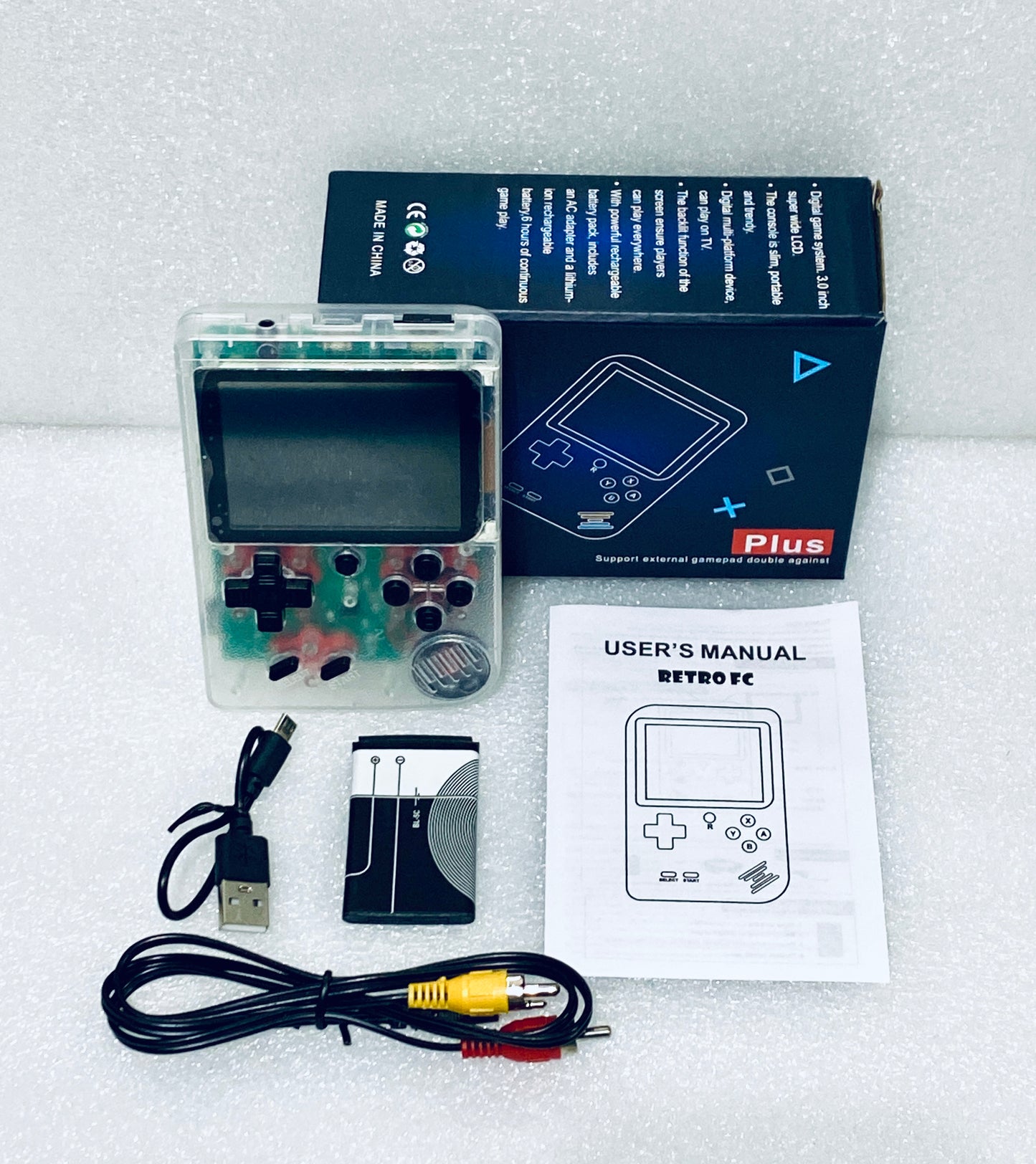 New Sup Plus Clear Handheld Game Console, 400 Games in 1