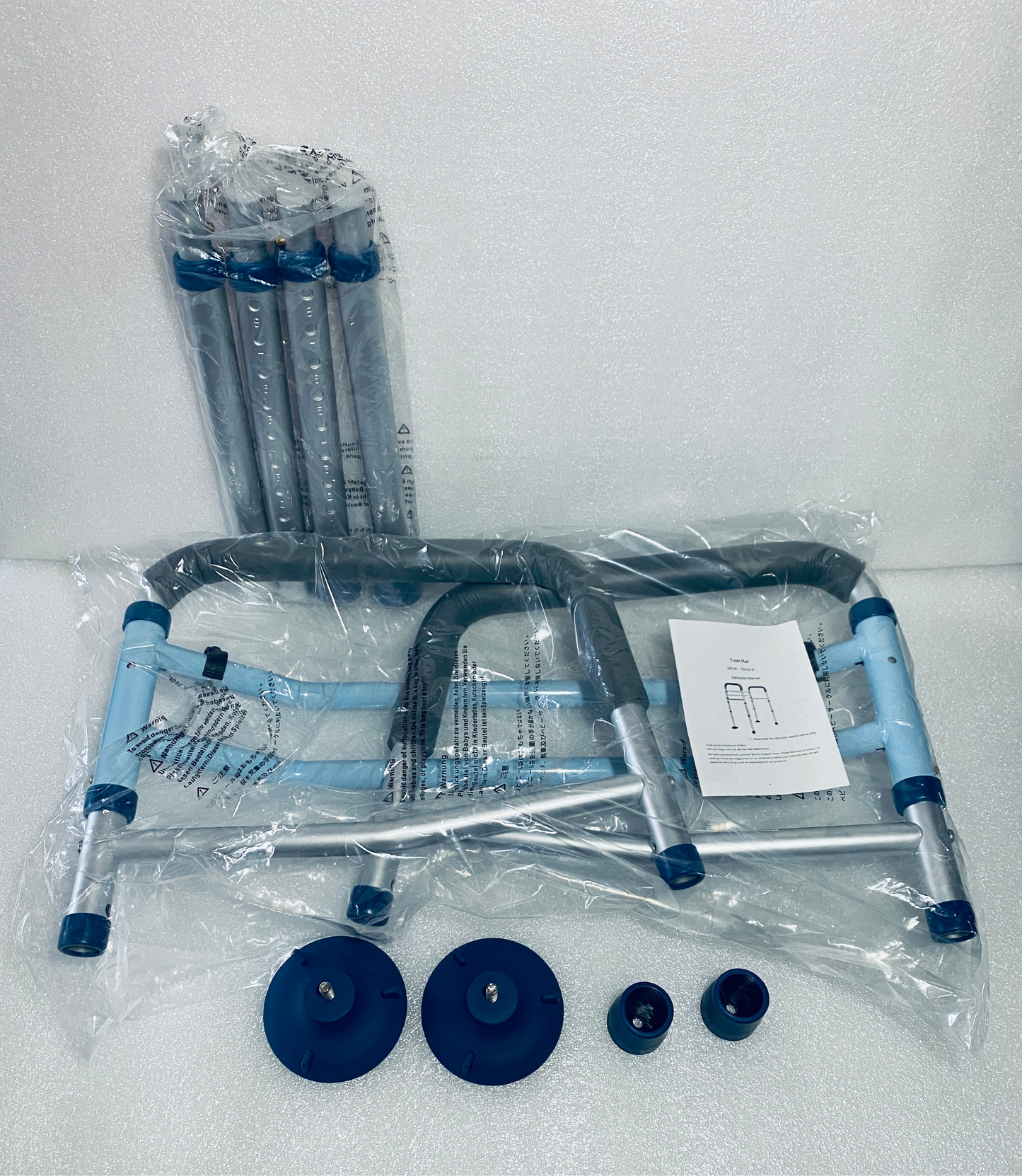 new Other GreenChief Heavy Duty Stand Alone Toilet Safety Adjustable Frame With Soft Foam Grab Bars