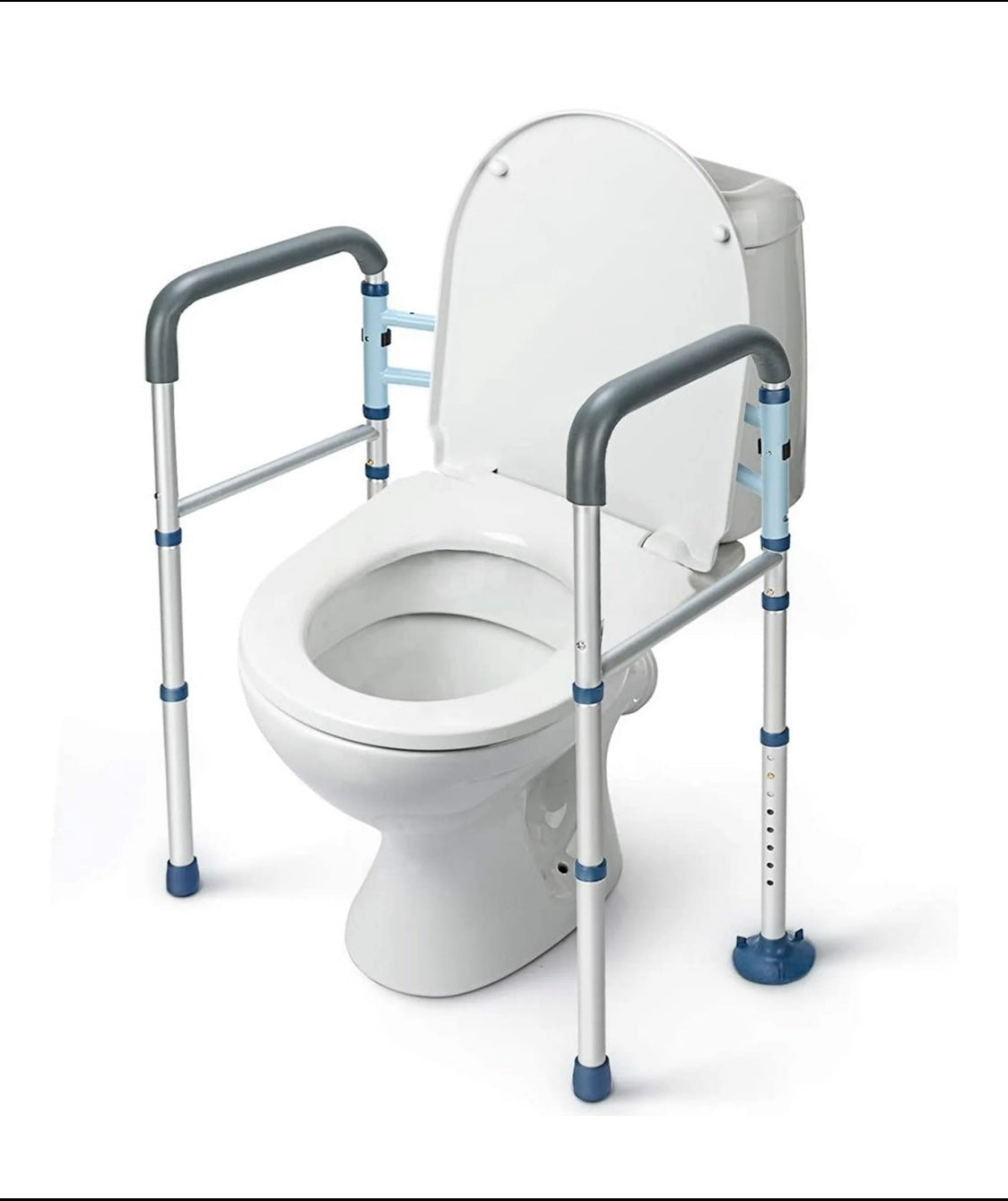 new Other GreenChief Heavy Duty Stand Alone Toilet Safety Adjustable Frame With Soft Foam Grab Bars