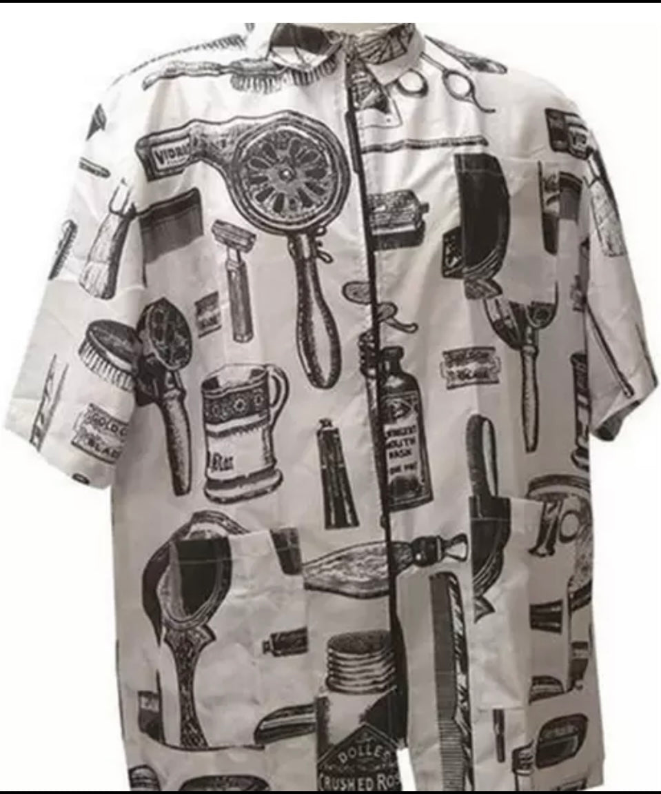 lot Of 5 New - "Master Barber" Pro Barber Jacket By Luxor Pro XL WHITE/BLK