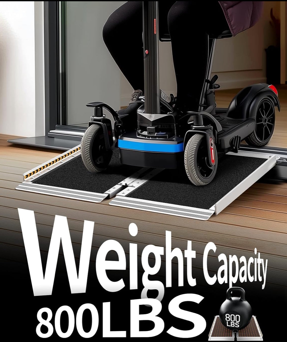 New Other Fachnuo 2ft. Portable/Foldable Non-Skid Aluminum Handicap Ramp With Handle, 800LB Capacity