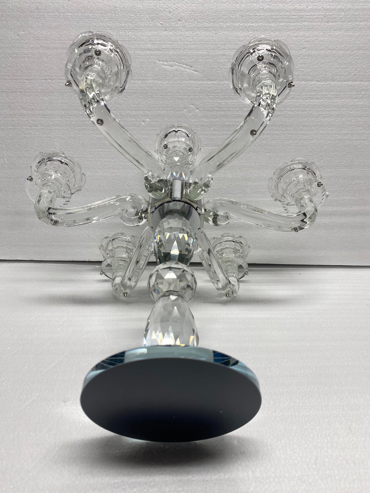 new Other Allgala Crystal Candle Holder Taper Candlestick Candelabra Centerpiece