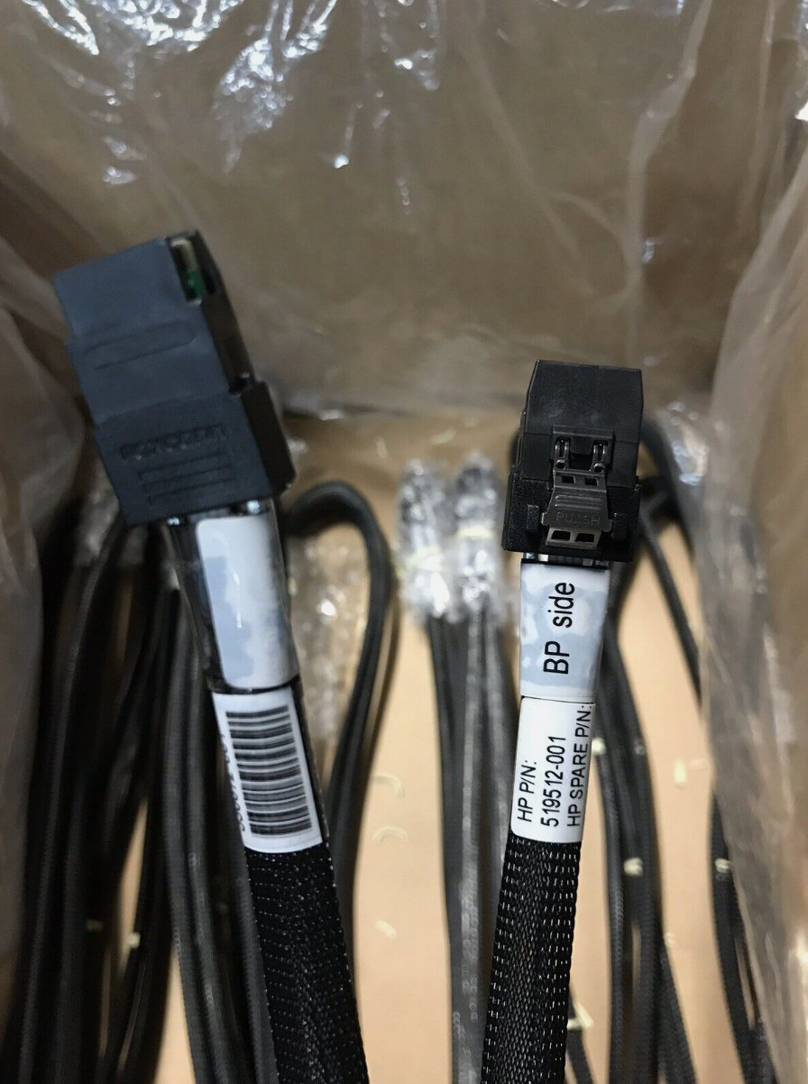 New Foxconn Mini SAS Cables Approx. 34" Point to Point, P/N:519512-001 & Spare P/N: 536672-001