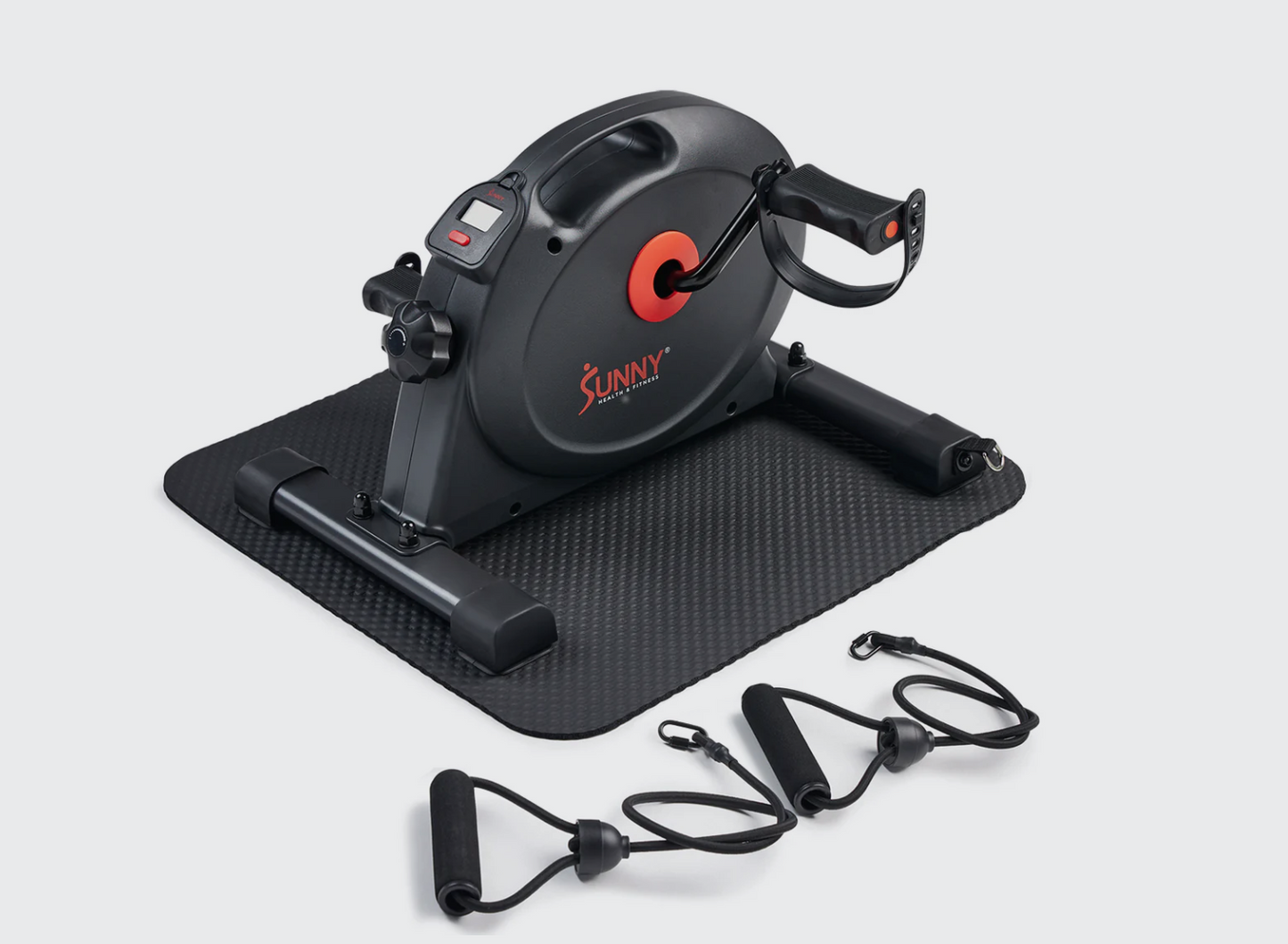 New Other Sunny Health & Fitness Smart Mini Exercise Bike With Resistance Bands & Mat, SF-B0418 SMART