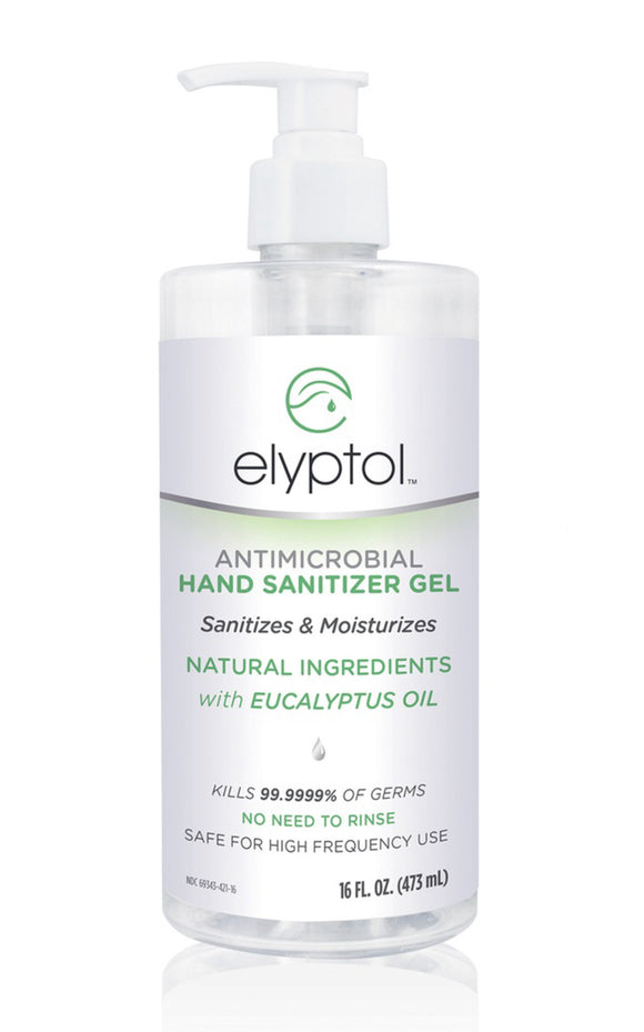 New Elyptol Antimicrobial Medical Hand Sanitizer Gel Pump (16oz), Sanitizes and Moisturizes