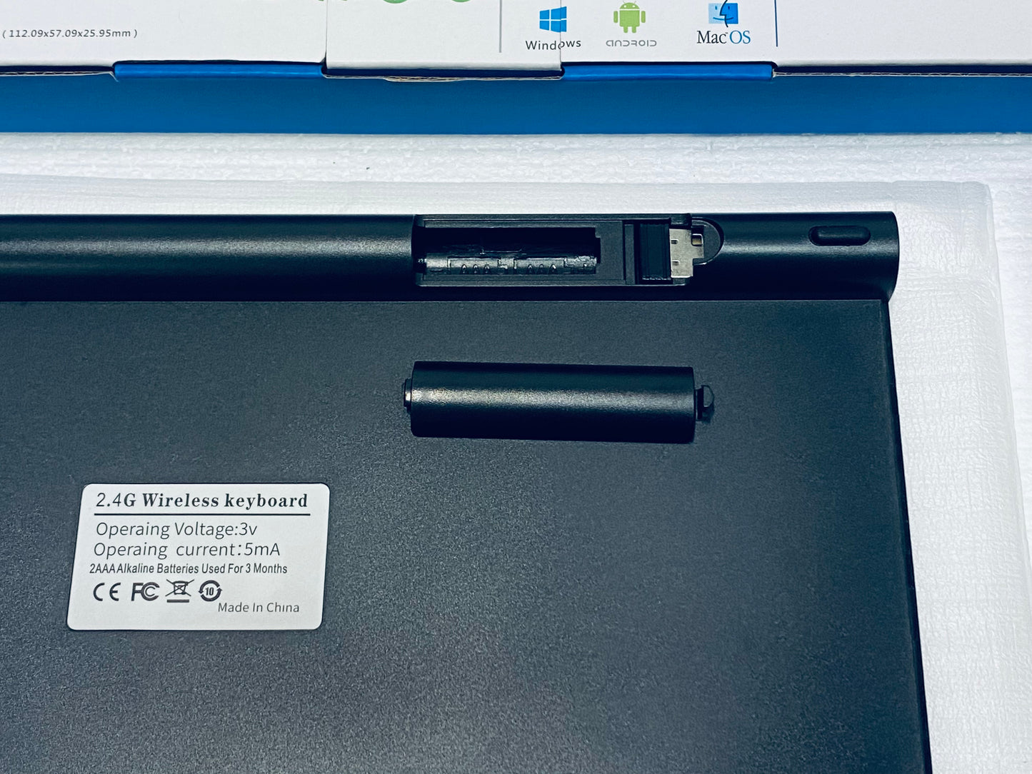 NEW 2.4GHZ SLIM WIRELESS KEYBOARD & MOUSE COMBO, BLACK