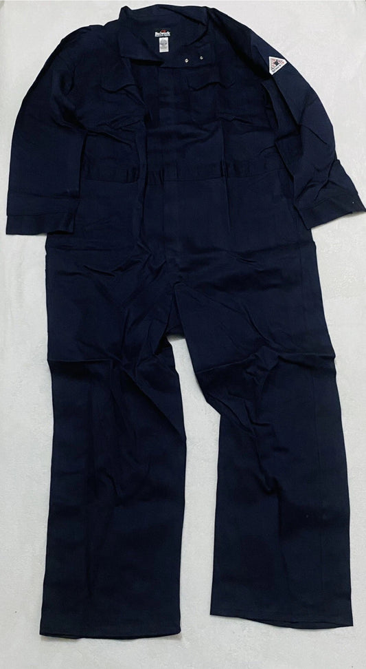 new Other Bulwark Men Navy 56-LN CEB2NV5 Flame Resistant Deluxe Coverall Excel 9oz
