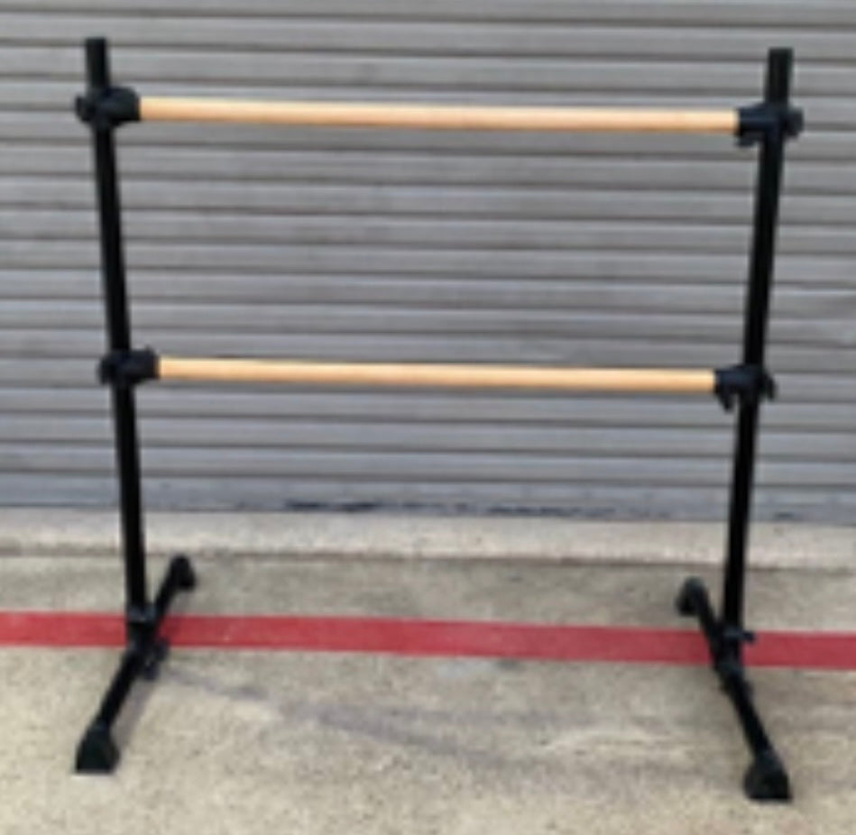 preGymnastic 4ft Adjustable & Portable Freestanding Ballet Barre, Steel & Wood