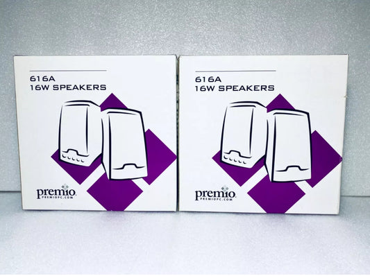 lot Of 2 Premio 616A 16W Multimedia Speakers