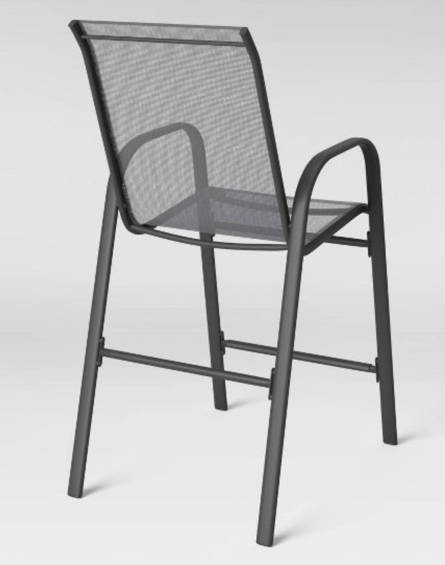 new Other 2Pk Patio Bar Chairs, Outdoor Furniture - Room Essentials - Gray