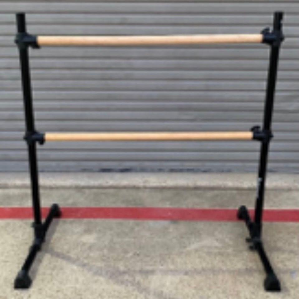 preGymnastic 4ft Adjustable & Portable Freestanding Ballet Barre, Steel & Wood