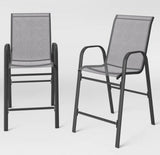 new Other 2Pk Patio Bar Chairs, Outdoor Furniture - Room Essentials - Gray