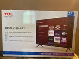 New Other TCL 32” Class HD 3-Series 720p LED Smart ROKU TV, 32S355