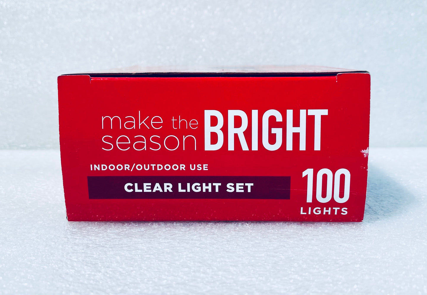 NEW MAKE THE SEASON BRIGHT INDOOR/OUTDOOR 100CT CLEAR LIGHT SET