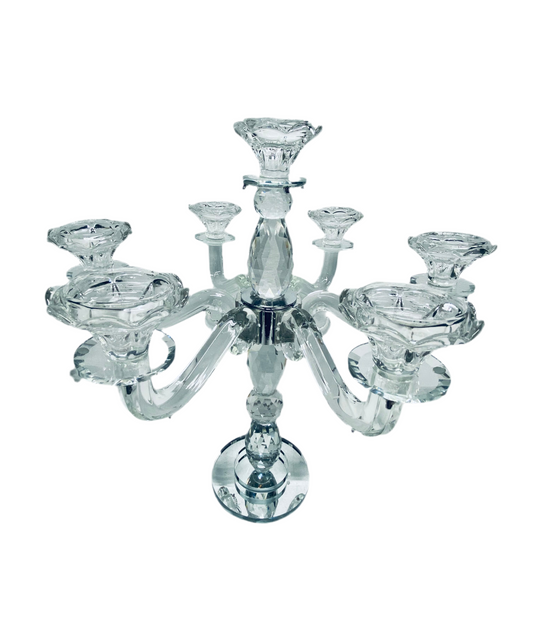 new Other Allgala Crystal Candle Holder, 7-Arm, 14" Taper Candlestick Candelabra
