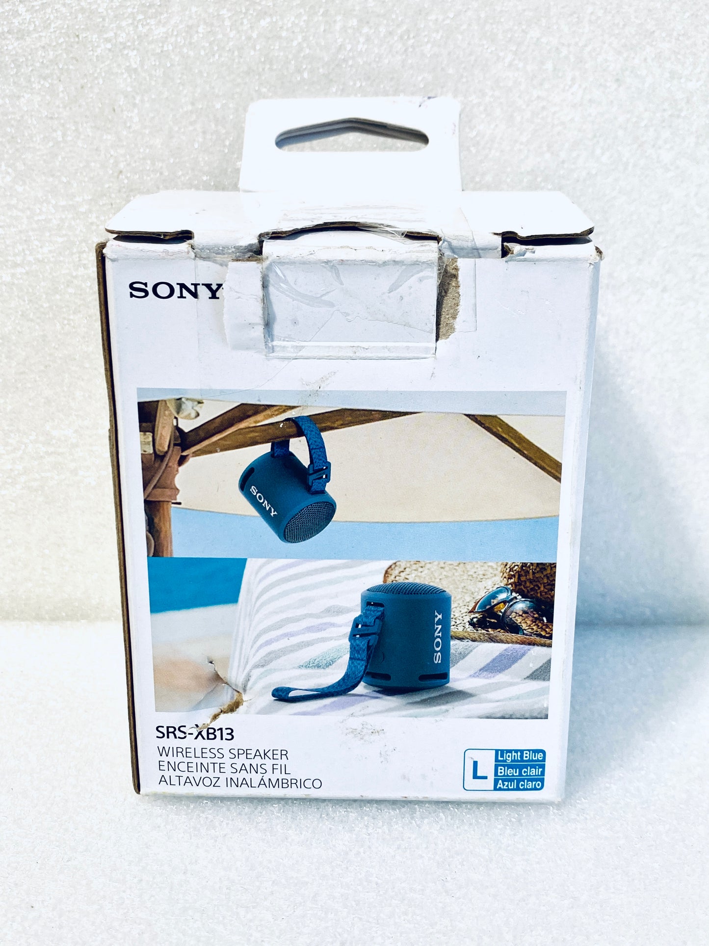 Sony Extra Bass Portable Bluetooth Waterproof Blue Speaker, SRSXB13/B