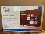New Other TCL 32” Class HD 3-Series 720p LED Smart ROKU TV, 32S355