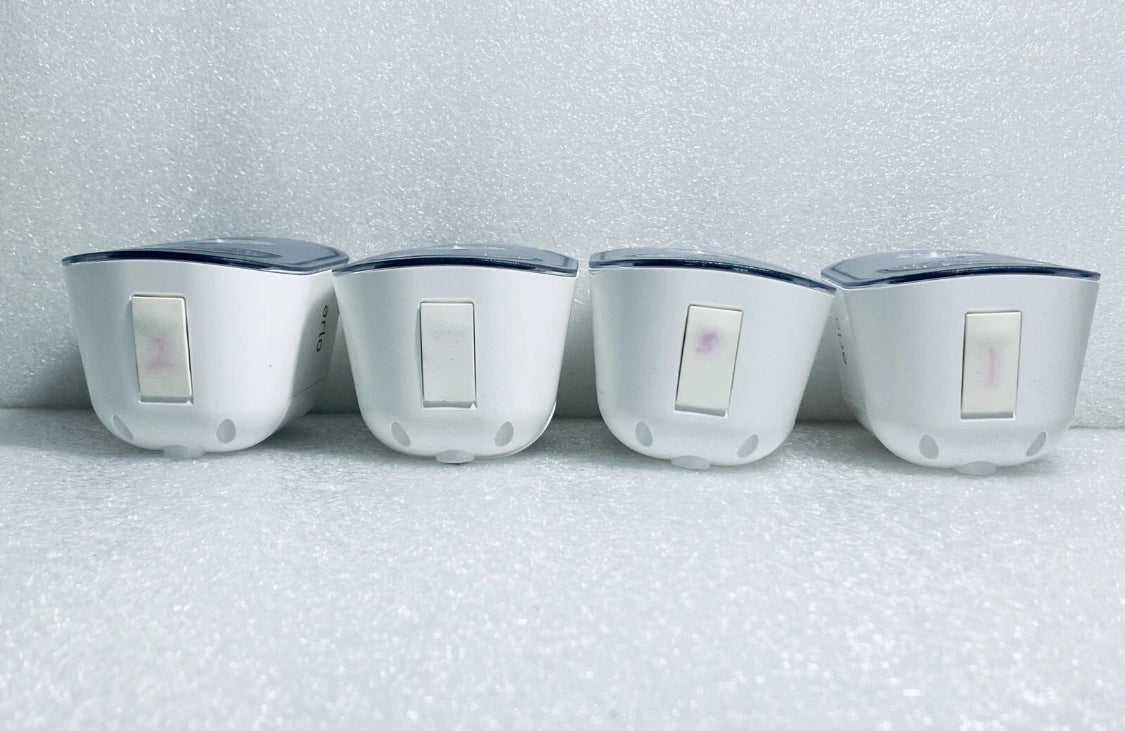 lot Of 4 Netgear Arlo Wireless Add-On In/Outdoor Smart Security Lights With Two Batteries