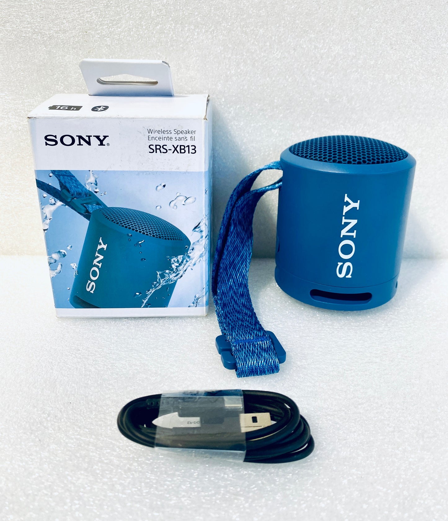 Sony Extra Bass Portable Bluetooth Waterproof Blue Speaker, SRSXB13/B