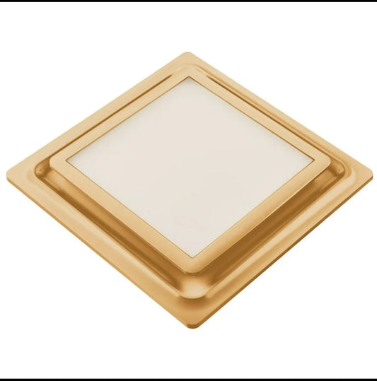 new Other Aero Pure Ceiling Mount 80 CFM With LED Light & Quiet Bathroom Ventilation Fan, Satin Gold