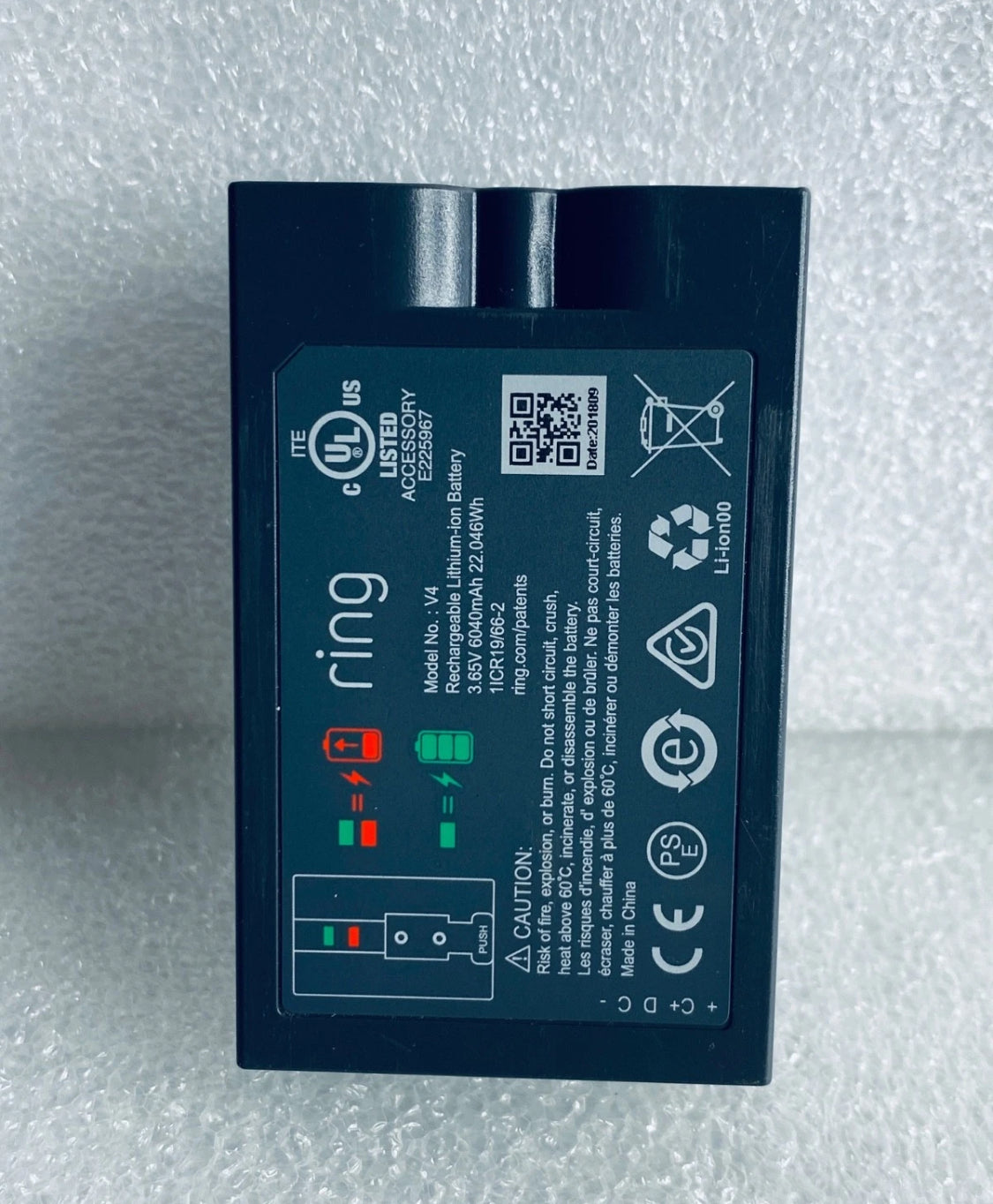 Ring Video Doorbell 2nd Generation Door Security Camera With Bronze Faceplate & Battery