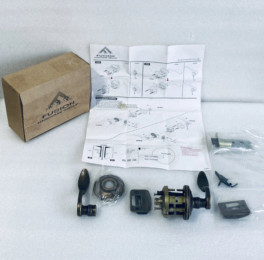 new Open Box Fusion Hardware Elite Collection Drop Tail Privacy Lever, Medium Bronze