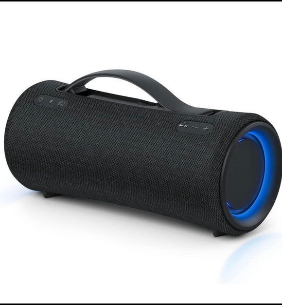 Sony SRS-XG300 Portable Bluetooth Party Speaker with Retractable Handle, Ambient Light Ring & Mega Bass, Black - Refurbished