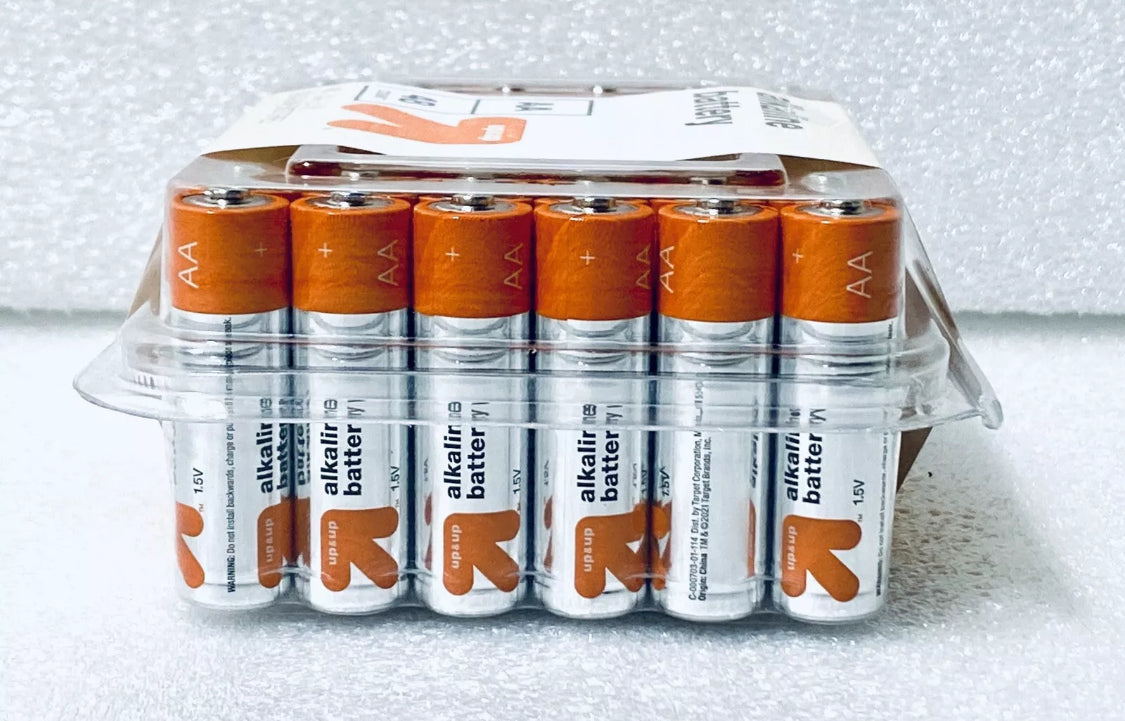 lot Of 2 New Up & Up AA Alkaline Batteries 1.5V, 48 Pack Each