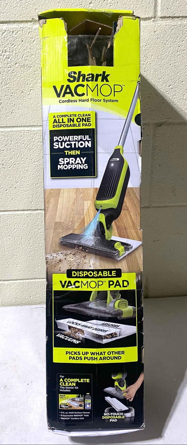 new Other Shark VacMop Cordless Hard Floor System with Two Pads, Green