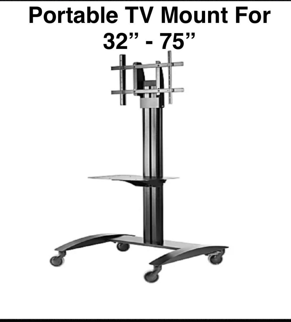 New Peerless-AV SmartMount Flat Panel Cart For 32" to 75" TVs/Displays in Black