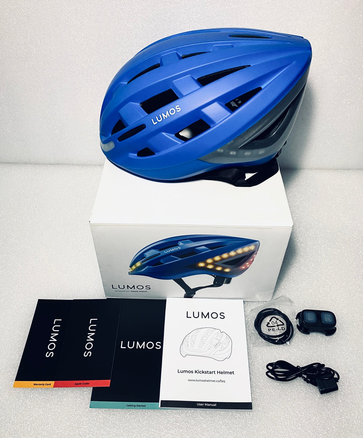 New Other Lumos Kickstart Size M/L Bluetooth Cobalt Blue Smart Helmet With Remote, LHEKSBL15-A1