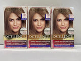 Lot #292 - LOT OF 3 - NEW LOREAL PARIS EXCELLENCE CREME HAIR COLOR 7.5N NEUTRAL DARK BLONDE (MSRP $16)