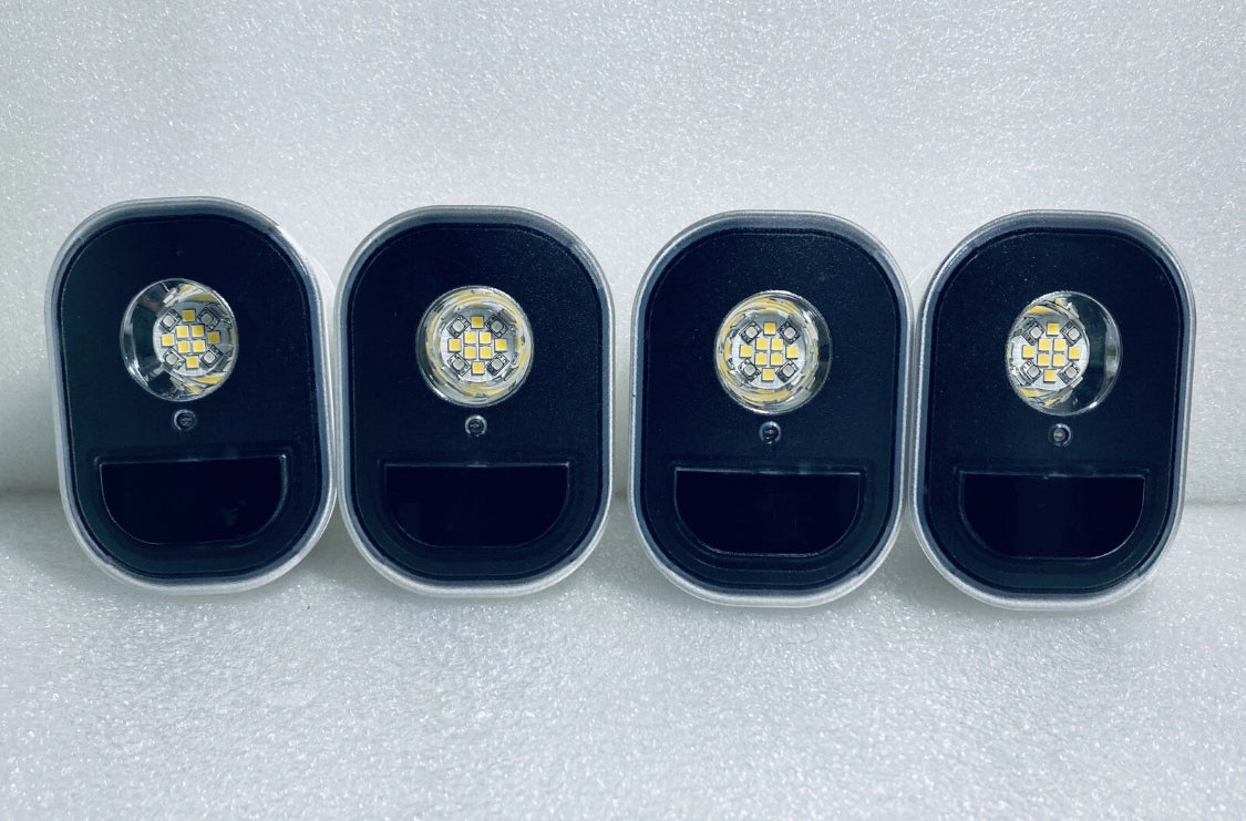 lot Of 4 Netgear Arlo Wireless Add-On In/Outdoor Smart Security Lights With Two Batteries