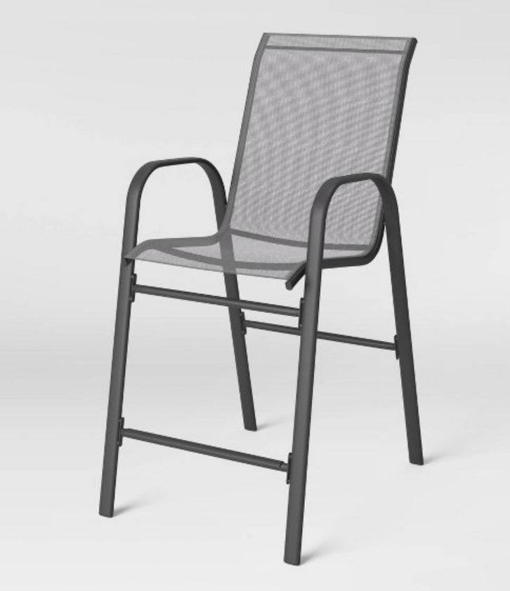 new Other 2Pk Patio Bar Chairs, Outdoor Furniture - Room Essentials - Gray