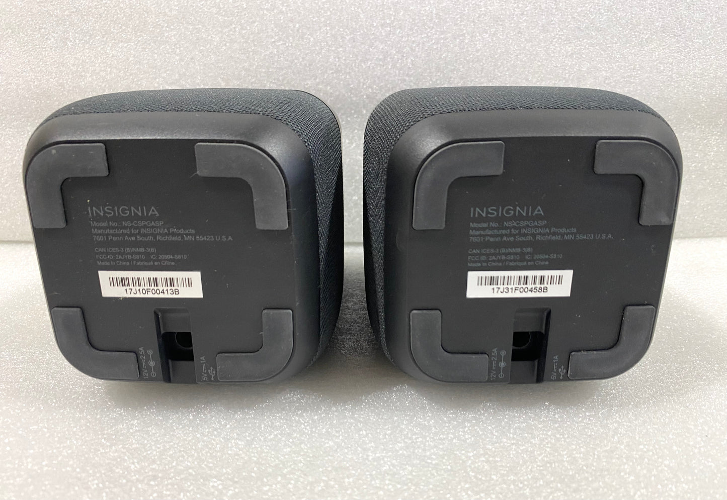 lot Of 3 - Insignia Voice, Voice-Activated Speakers with Google Assistant Built-In, NS-CSPGASP & NS-CSPGASP2