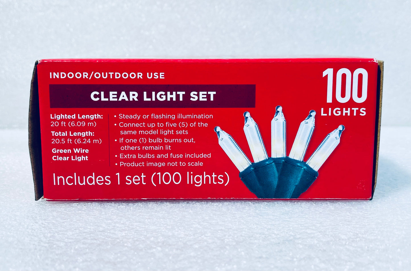 NEW MAKE THE SEASON BRIGHT INDOOR/OUTDOOR 100CT CLEAR LIGHT SET