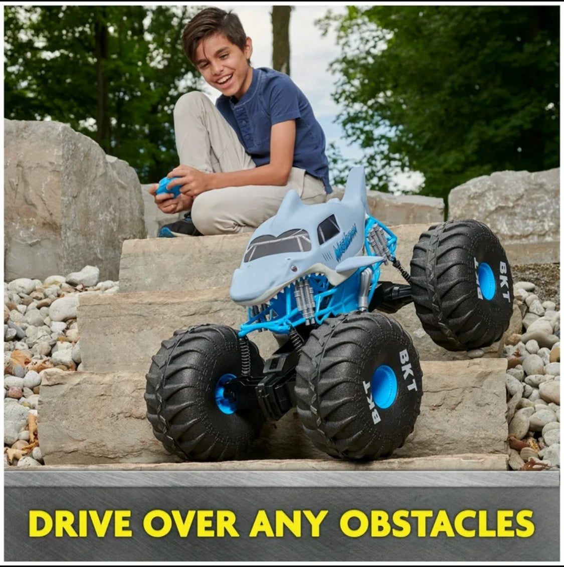 New Monster Jam Official Mega Megalodon RC All-Terrain Remote Control Monster Truck For Ages 4-14