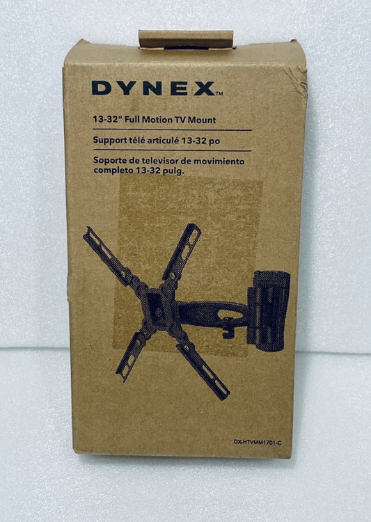 new Open Box Dynex 13-32" Full Motion Tv Mount Supports To 33lbs., DX-HTVMM1701-C