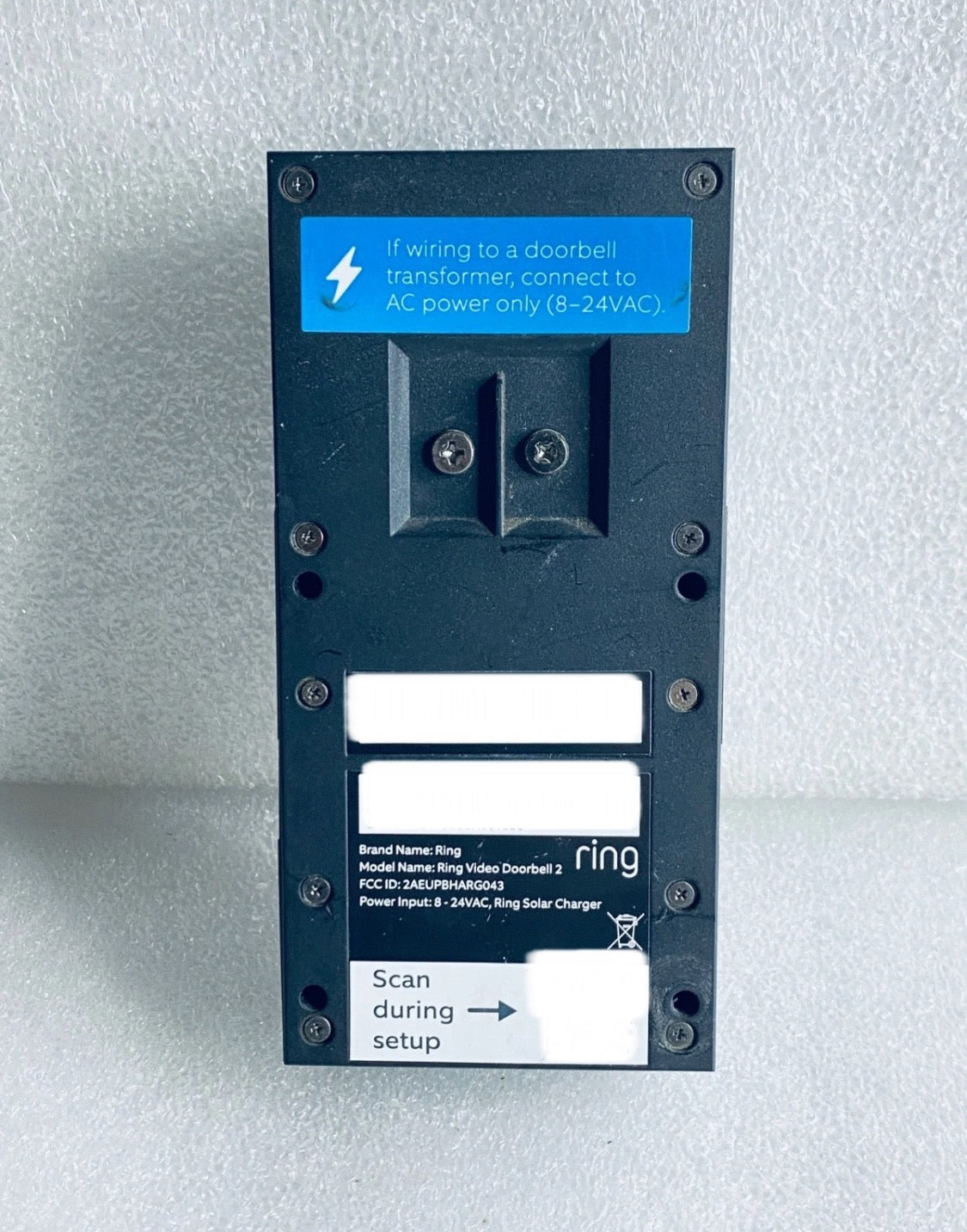 Ring Video Doorbell Second Generation Door Security Camera With Bronze Faceplate & Battery