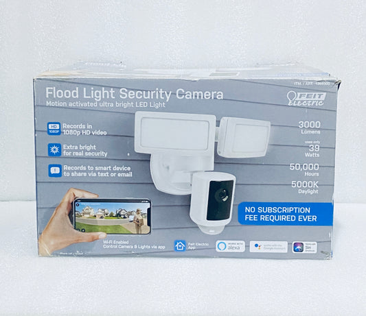 New Other Feit Electric LED Dual Head Motion Sensor 1080P HD Smart White Flood Light Security Camera, SEC3000-CAM