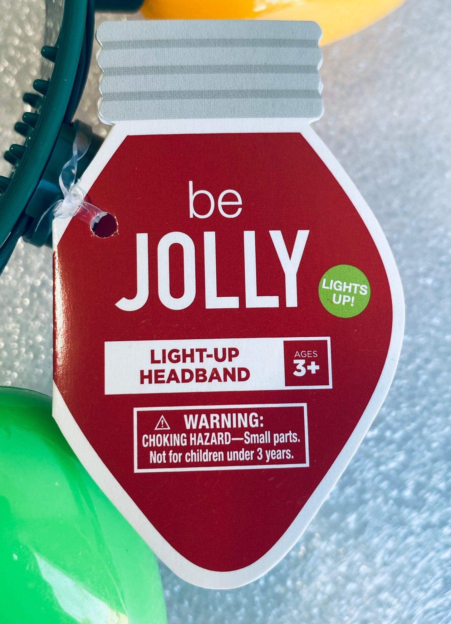 LOT OF 4 NEW WITH TAGS - BE JOLLY LIGHT-UP CHRISTMAS HEADBAND FOR AGES 3+