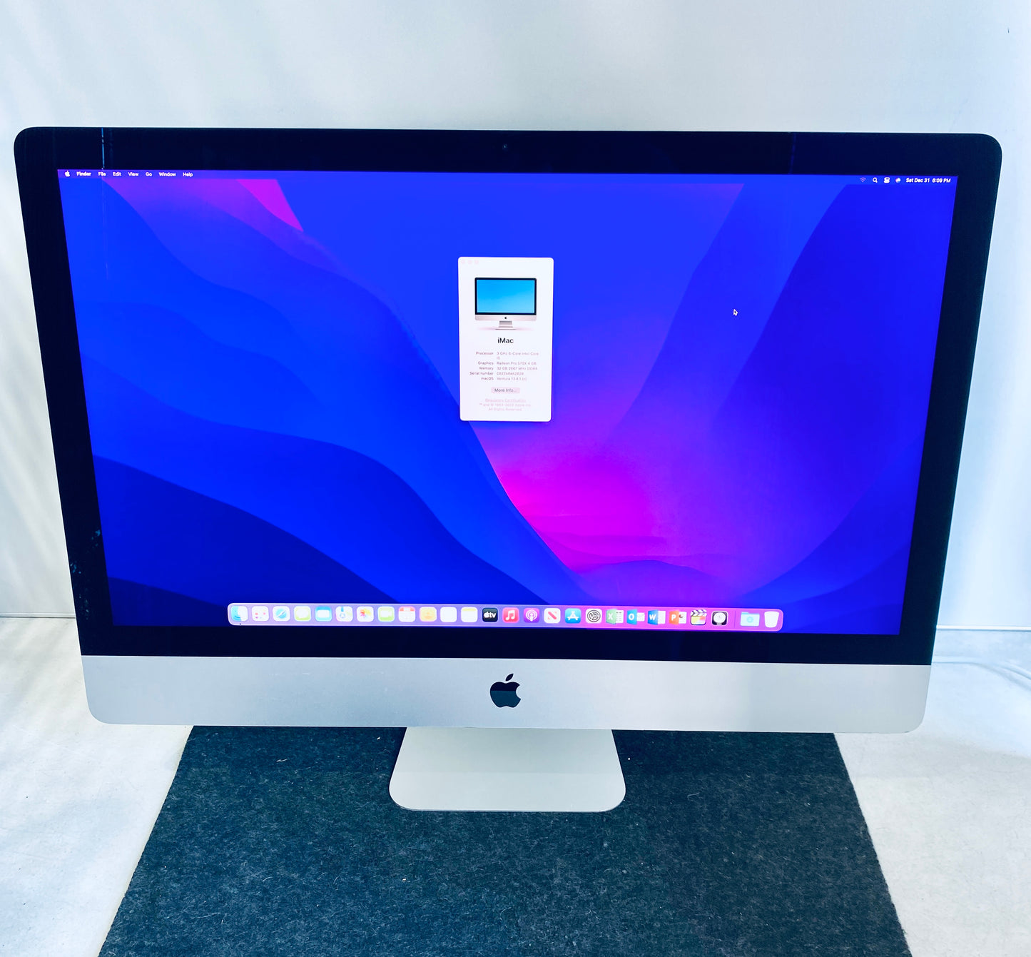 Apple iMac Slim 5K Retina 27” 2019 A2115 32GB 1.03TB Fusion Core I5 3GHz With Keyboard & Mouse Grade B
