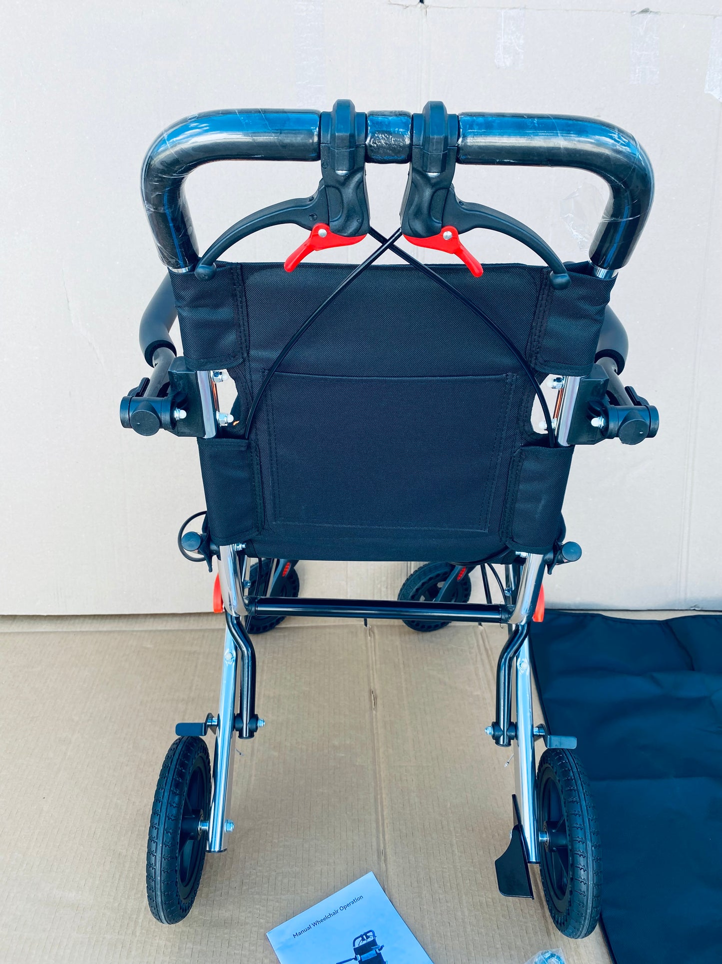 New Other Jinkee Ultra-Lightweight 19lb. Foldable/Portable Aluminum Travel Wheelchair With Carrying Bag, Supports 220lbs. & 8” Wheels