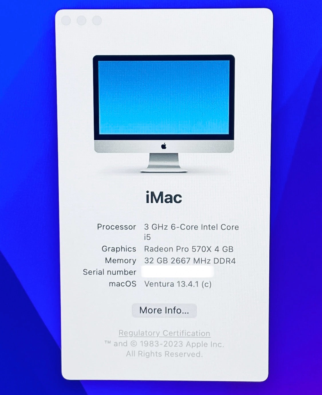 Apple iMac Slim 5K Retina 27” 2019 A2115 32GB 1.03TB Fusion Core I5 3GHz With Keyboard & Mouse Grade B