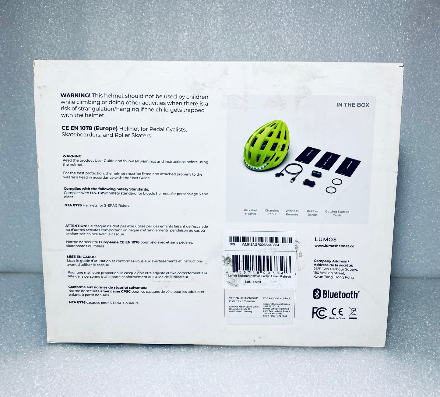 New Other Lumos Kickstart II Size M/L Bluetooth Electric Lime Smart Helmet With Remote, L1101M