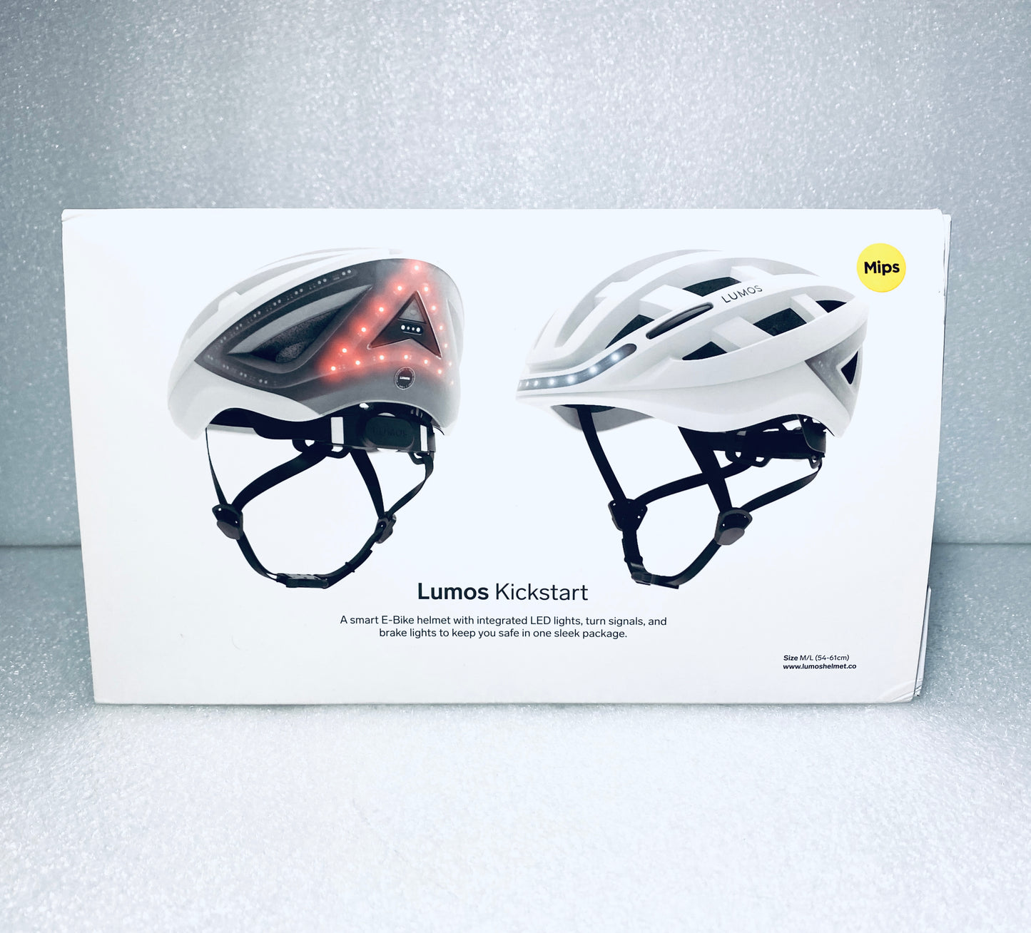 New Other Lumos Kickstart II Size M/L Bluetooth Jet White Smart Helmet With Mips & Remote, L1101M