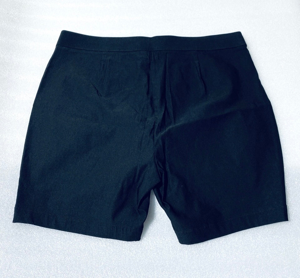 new With Tags Rafaella Women's Black Stretch Pull On Short, Size 18 Comfort
