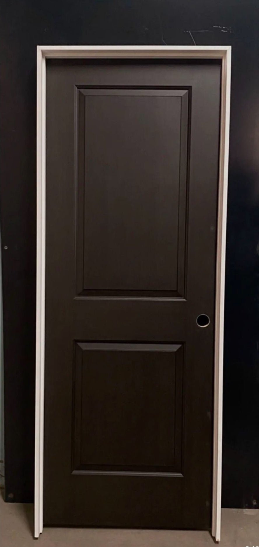 new Other JELD-WEN 30in. x 80in. Cambridge Espresso Stain Left-Hand Molded Composite MDF Single Prehung Interior Door